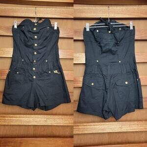 VINTAGE Rocawear Strapless Black Romper, Sz S